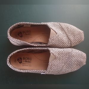 BOBS from Skechers Taupe Woven Flats 10W
